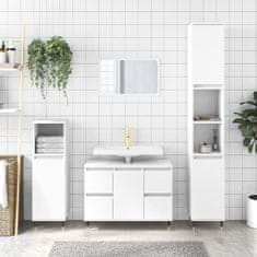 Greatstore Koupelnová skříňka bílá 80 x 33 x 60 cm kompozitní dřevo