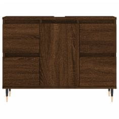 Greatstore Koupelnová skříňka hnědý dub 80 x 33 x 60 cm kompozitní dřevo