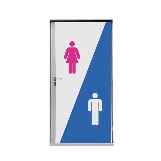 Jansen Display Door Wrap 80 cm Hygienické zařízení růžově modrá 1