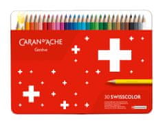 Caran´d Ache Barevné pastelky "Swisscolor", 30 ks, kovový box, permanentní, 1284.730