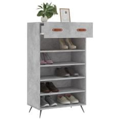 Greatstore Botník betonově šedý 60 x 35 x 105 cm kompozitní dřevo