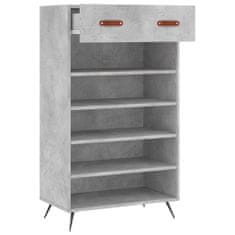 Greatstore Botník betonově šedý 60 x 35 x 105 cm kompozitní dřevo