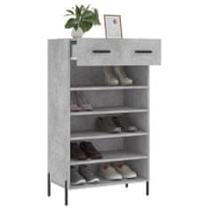 Greatstore Botník betonově šedý 60 x 35 x 105 cm kompozitní dřevo