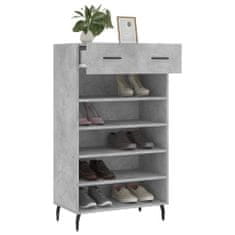 Greatstore Botník betonově šedý 60 x 35 x 105 cm kompozitní dřevo