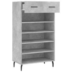 Greatstore Botník betonově šedý 60 x 35 x 105 cm kompozitní dřevo