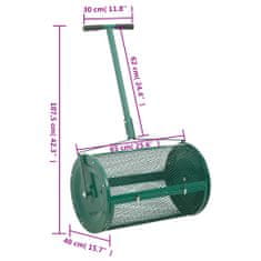 Greatstore Rozmetadlo kompostu zelené Ø 40 x 60 cm ocel