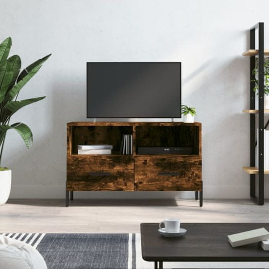 Vidaxl TV skříňka kouřový dub 80 x 36 x 50 cm kompozitní dřevo