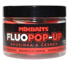 Mikbaits Boilies Fluo Pop-Up - Brusinka & Česnek - 18 mm