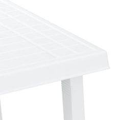 Greatstore Kempingový stůl bílý 79 x 56 x 64 cm PP vzhled dřeva