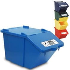 shumee Stohovatelná nádoba na třídění odpadu - modrá 45L