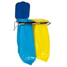 shumee Závěsný nástěnný držák na třídění odpadků 2 barvy - 120L pytle