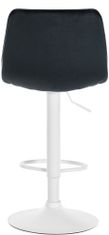 BHM Germany Barová židle Lex, samet, bílá podnož / černá