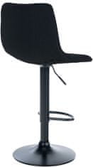 BHM Germany Barová židle Lex, textil, černá podnož / černá 