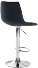 BHM Germany Barová židle Lex, samet, chromová podnož / černá