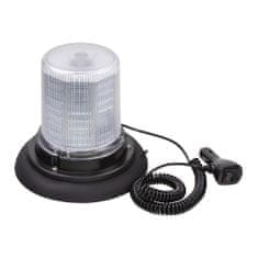 Stualarm LED maják, 12-24V, 128x1,5W bílý, magnet, ECE R10 (wl184wht)