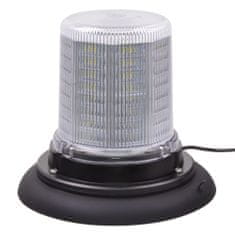 Stualarm LED maják, 12-24V, 128x1,5W bílý, magnet, ECE R10 (wl184wht)