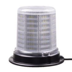 Stualarm LED maják, 12-24V, 128x1,5W bílý, pevná montáž, ECE R10 (wl184fixwht)