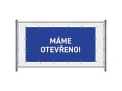 Jansen Display Standardní banner na plot 200 x 100 cm otevřeno čeština modré