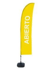 Jansen Display Beach Flag Budget Wind Complete Set Open Yellow Spanish