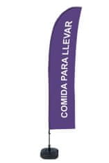 Jansen Display Beach Flag Budget Wind Complete Set Take Away Purple Spanish