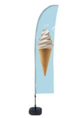 Jansen Display Beach Flag Budget Wind Complete Set Ice Cream Spanish