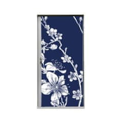 Jansen Display Door Wrap 80 cm Japonské třešňové květy modré