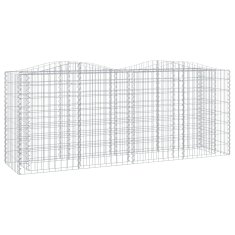 Vidaxl Klenutý gabion vyvýšený záhon 200x50x100 cm pozinkované železo