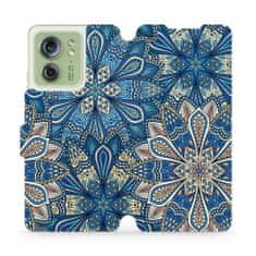 Mobiwear Flip pouzdro na mobil Motorola Edge 40 5G - V108P Modré mandala květy