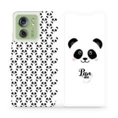 Mobiwear Flip pouzdro na mobil Motorola Edge 40 5G - M030P Panda Amálka