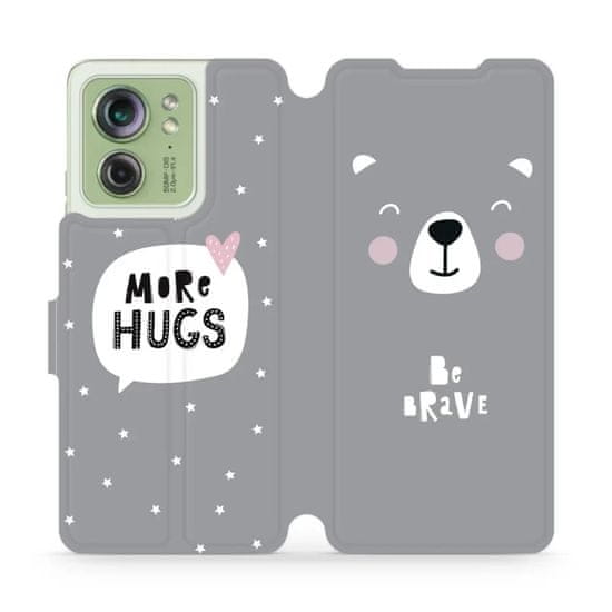 Mobiwear Flip pouzdro na mobil Motorola Edge 40 5G - MH06P Be brave - more hugs