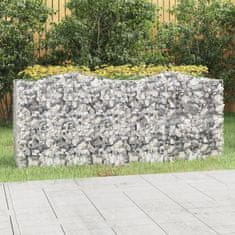 Vidaxl Klenutý gabion vyvýšený záhon 200x50x100 cm pozinkované železo