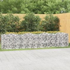 Vidaxl Klenutý gabion vyvýšený záhon 400x50x100 cm pozinkované železo