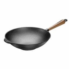 shumee SKEPP-Wok 30cm 3,5l Ořech, dřevěná rukojeť