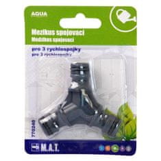 Mezikus spojovací pro 3 rychlospojky 1/2" AQUA