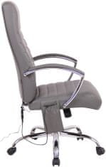Sortland Masážní kancelářská židle Valais - umělá kůže | šedá