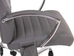 Sortland Masážní kancelářská židle Valais - umělá kůže | šedá