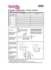 Burda Střih Burda 5848 - Mikina, bomber, fleecová bunda