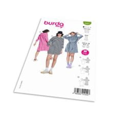 Burda Střih Burda 5851 - Mikinové šaty s kapucí, tričkové šaty