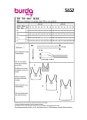 Burda Střih Burda 5852 - Tílko, top, krátký top