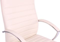 Sortland Masážní kancelářská židle Valais - umělá kůže | krémová