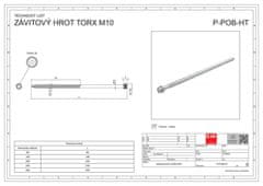 Šroub torx 140mm Zn