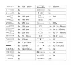 Compass Kufr nářadí 139 dílů, ALU PROFI