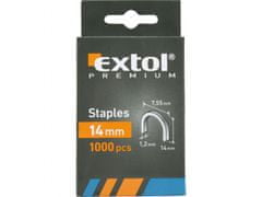 Extol Premium Spony oblé, balení 1000ks, 14mm, 7,55x0,52x1,2mm