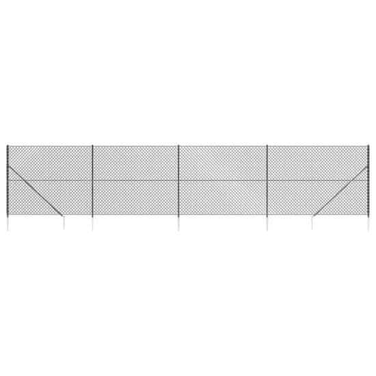 Vidaxl Drátěné pletivo s kotevními hroty antracitové 1,8 x 10 m
