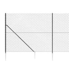 Vidaxl Drátěné pletivo s kotevními hroty antracitové 1,8 x 10 m