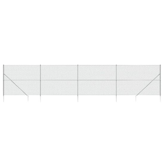 Vidaxl Drátěné pletivo s kotevními hroty stříbrné 2 x 10 m