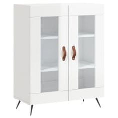 Vidaxl Skříň highboard lesklá bílá 69,5 x 34 x 180 cm kompozitní dřevo