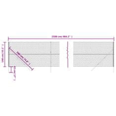 Vidaxl Drátěné pletivo antracitové 1,4 x 25 m