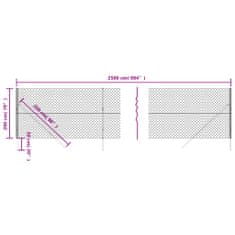 Vidaxl Drátěné pletivo stříbrné 2 x 25 m