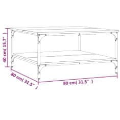 Vidaxl Konferenční stolek dub sonoma 80 x 80 x 40 cm kompozitní dřevo